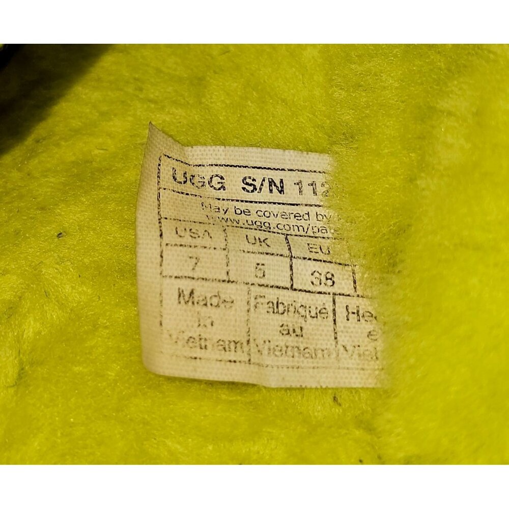 UGG Women's Animalia Green Disco Cross Slide Platform Sandals Size 7 2695 - Picture 8 of 16